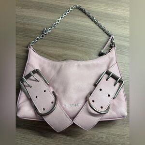 Givenchy Pink Shoulder Bag with Silver Chain Authentic